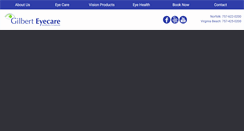 Desktop Screenshot of gilberteyecare.com