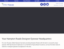 Tablet Screenshot of gilberteyecare.com